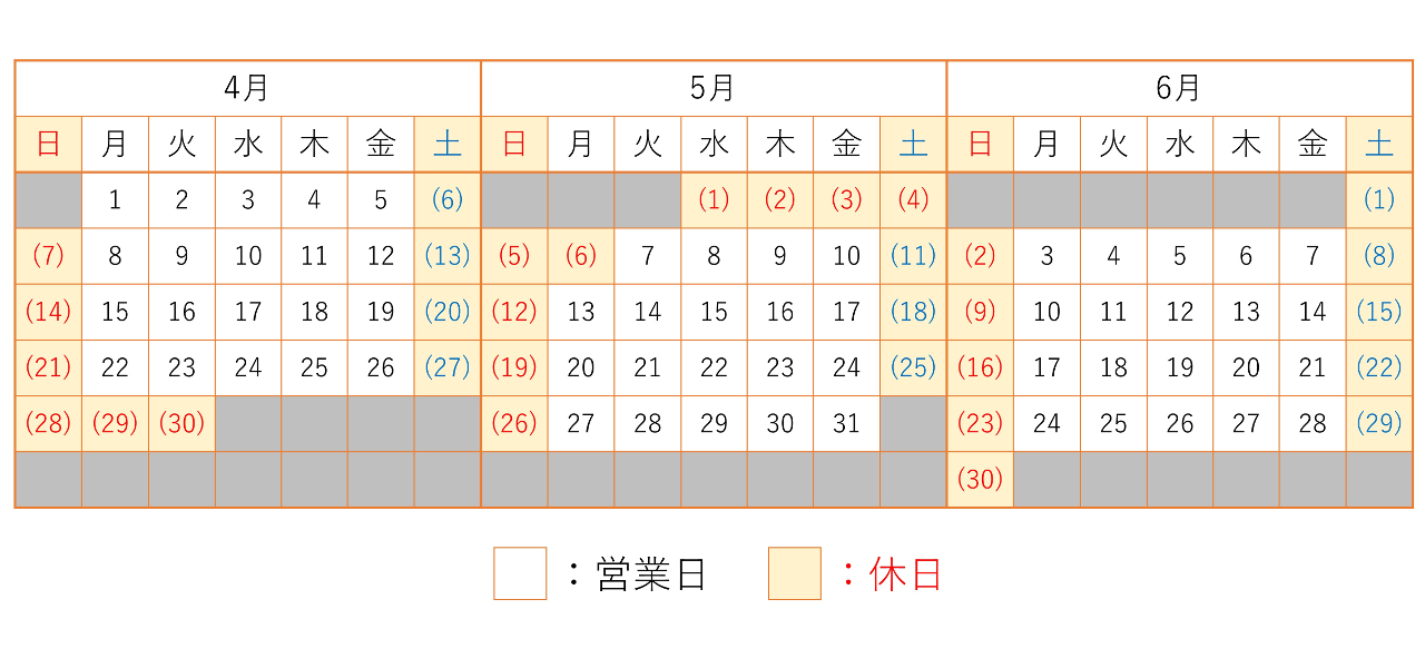 201904-201906カレンダー